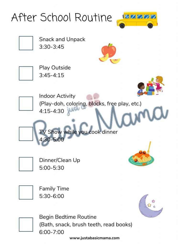 after school routine for kids