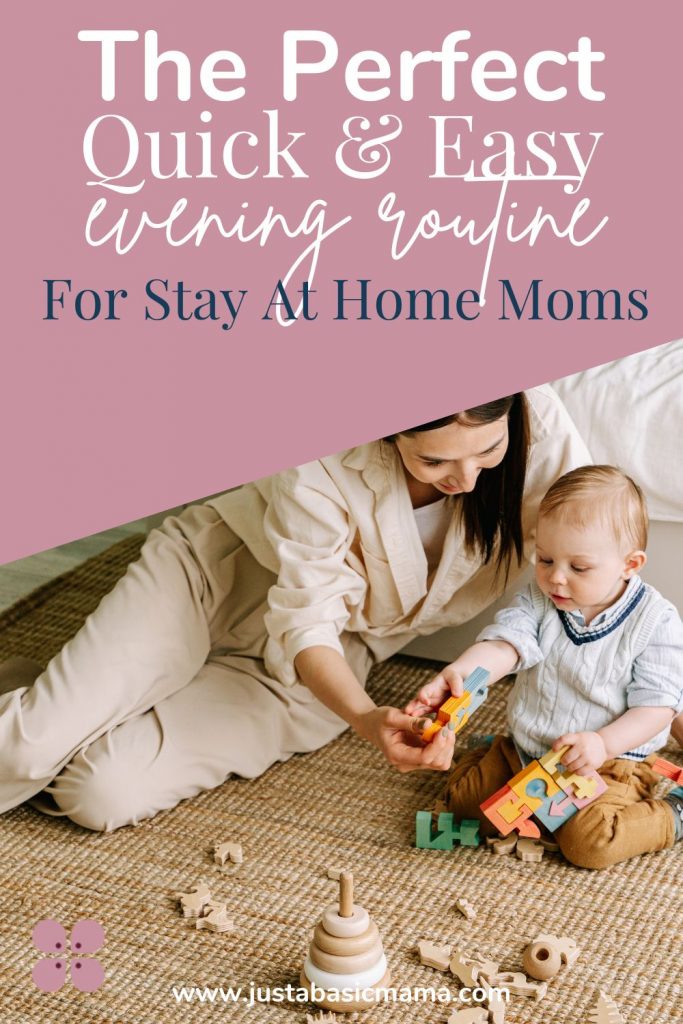 evening routine for stay at home moms - pin