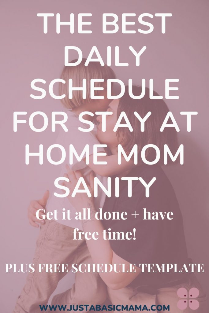 daily schedule for stay at home mom - pin